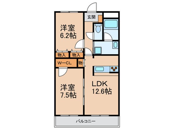 ベルナ－ドサ－モスの物件間取画像